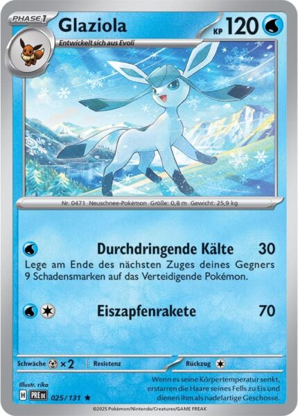 Glaziola-025-131-Prismatische-Entwicklungen-Pokémon-Karte-Deutsch-Karmesin-Purpur-TCG-Sammelkartenspiel