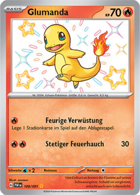 Glumanda_109-091_PAF-DE_Shiny_Schillernd_Paldeas-Schicksale_Pokémon-Karte_Deutsch