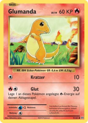 Glumanda_9-108_XY-Evolution-Evolutions_Pokémon-Karte_Deutsch