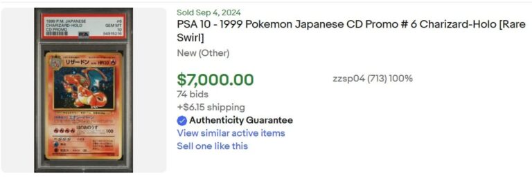Glurak-006-CD-Promo-Pokémon-Karte-1999-PSA-10-Top-Verkäufe-Höchstpreise-ebay-2024