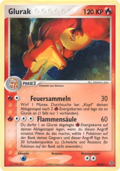 Glurak-100-97-EX-Drache-Holo-Pokémon-Karte-Deutsch-TCG-Sammelkartenspiel