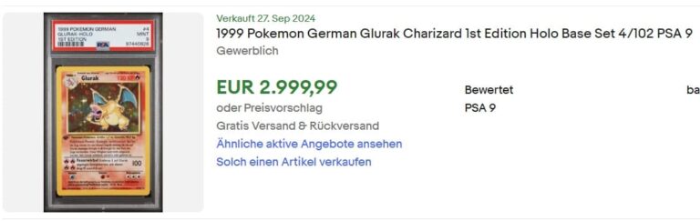 Glurak-4-102-Base-Set-Pokémon-Karte-1st-Edition-PSA-9-Top-Verkäufe-Preis-eBay-September-2024