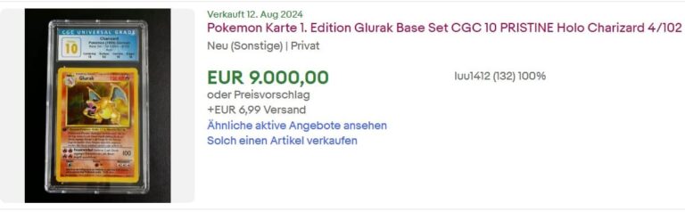 Glurak-4-102-Basis-Base-Set-Pokémon-Karte-1st-Edition-CGC-Pristine-10-Top-Verkäufe-Höchstpreise-Preis-eBay