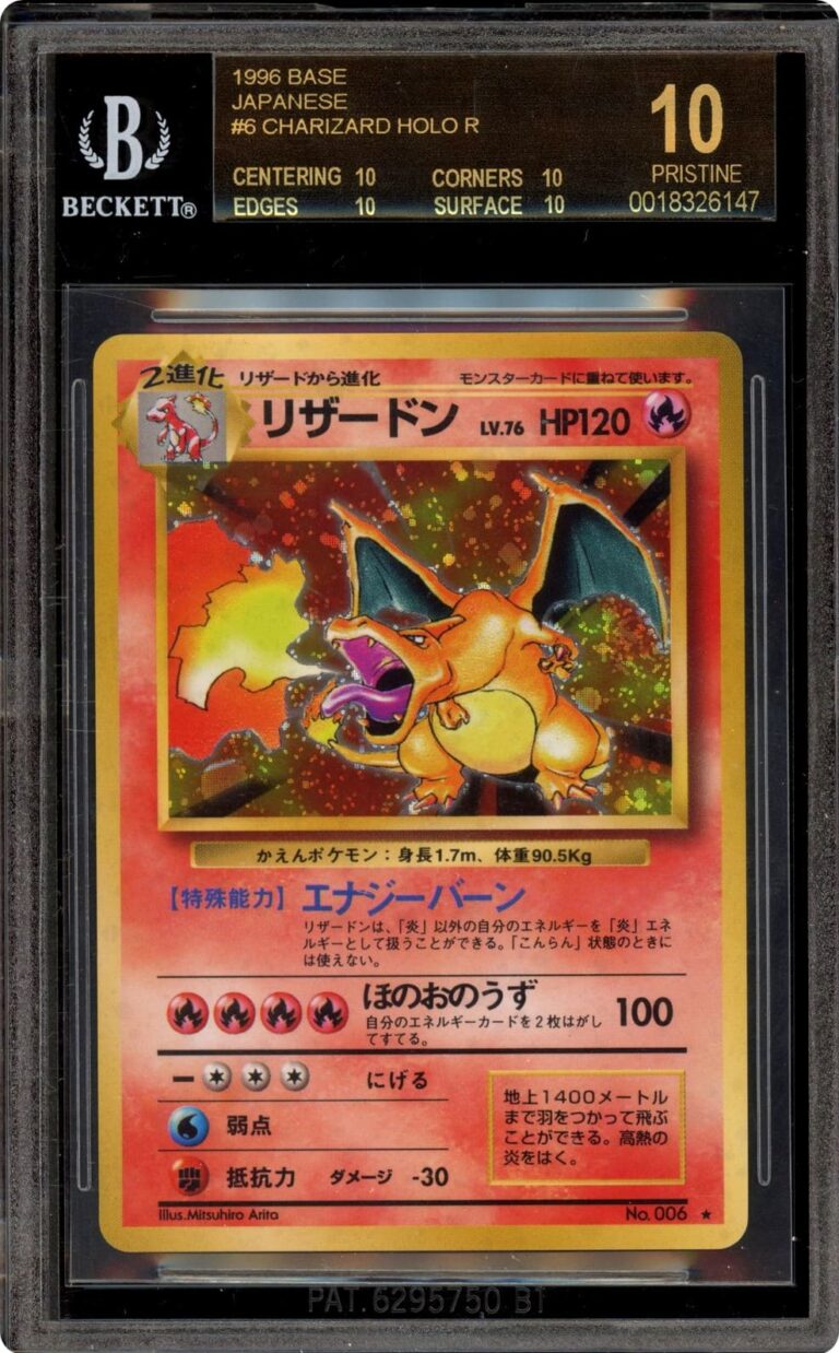 Glurak-Charizard-No.006-Japanese-Base-Set-Expansion-Pack-Pokémon-Karte-BGS-10