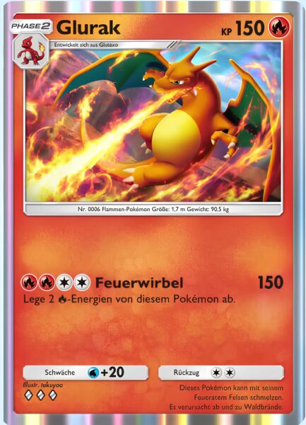 Glurak-Pokémon-TCG-Sammelkartenspiel-Pocket-Unschlagbare-Gene-Digitale-Karte-2024