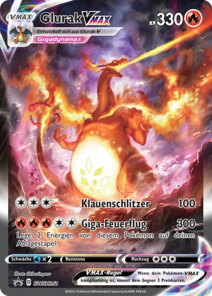 Glurak-VMAX-SWSH-261-Pokémon-Alternate-Art-Promo-Karte-TCG-Sammelkartenspiel