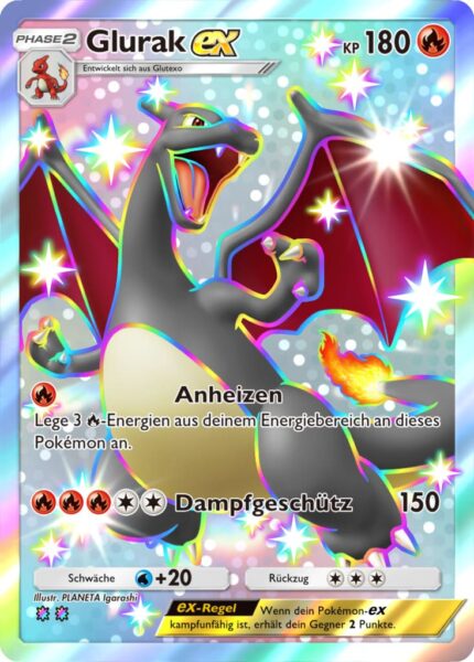 Glurak-ex-A2b-Glänzendes-Festival-Pokémon-TCG-Sammelkartenspiel-Pocket-Shiny-Schillernd-Karte-Deutsch
