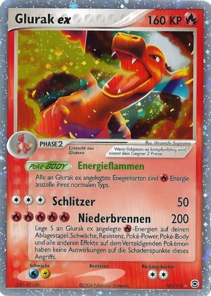 Glurak-ex_105-112_EX-Feuerrot-Blattgrün_Pokémon-Karte_Deutsch