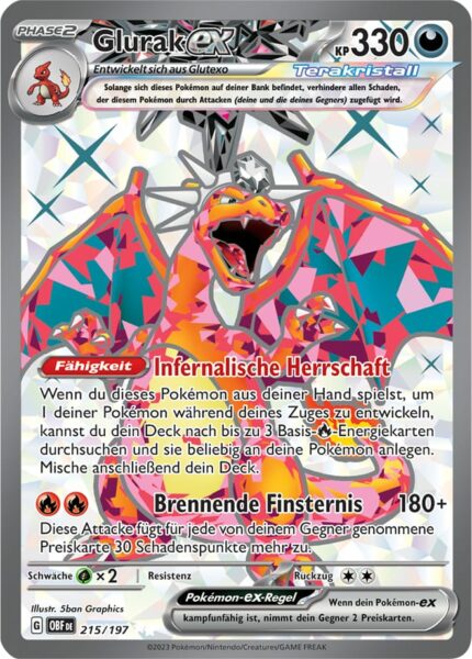Glurak-ex_215-197_OBF_Obsidianflammen_Obsidian-Flames_Terakristall-Pokémon-Karte_Deutsch