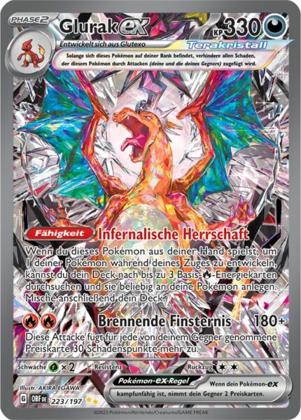 Glurak-ex_223-197_OBF_Obsidianflammen_Obsidian-Flames_Terakristall-Special-Illustration-Rare-Pokémon-Karte_Deutsch