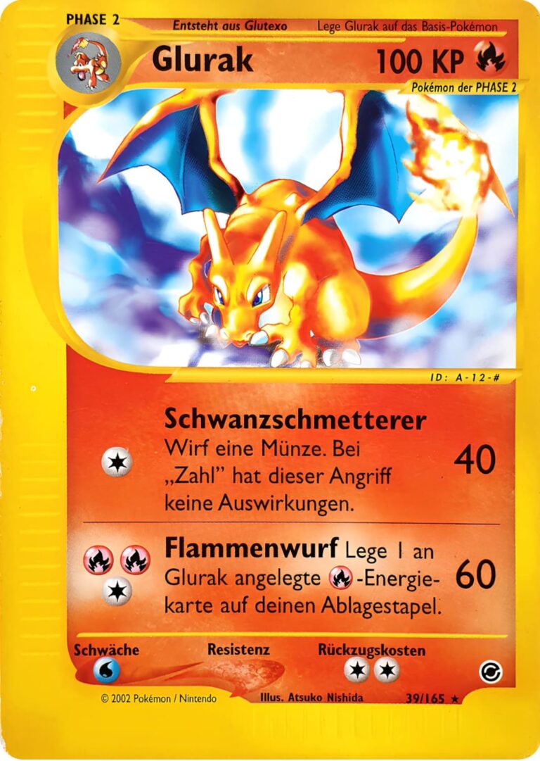 Glurak_39-165_Expedition-Basis-Set_Pokémon-Karte_Deutsch