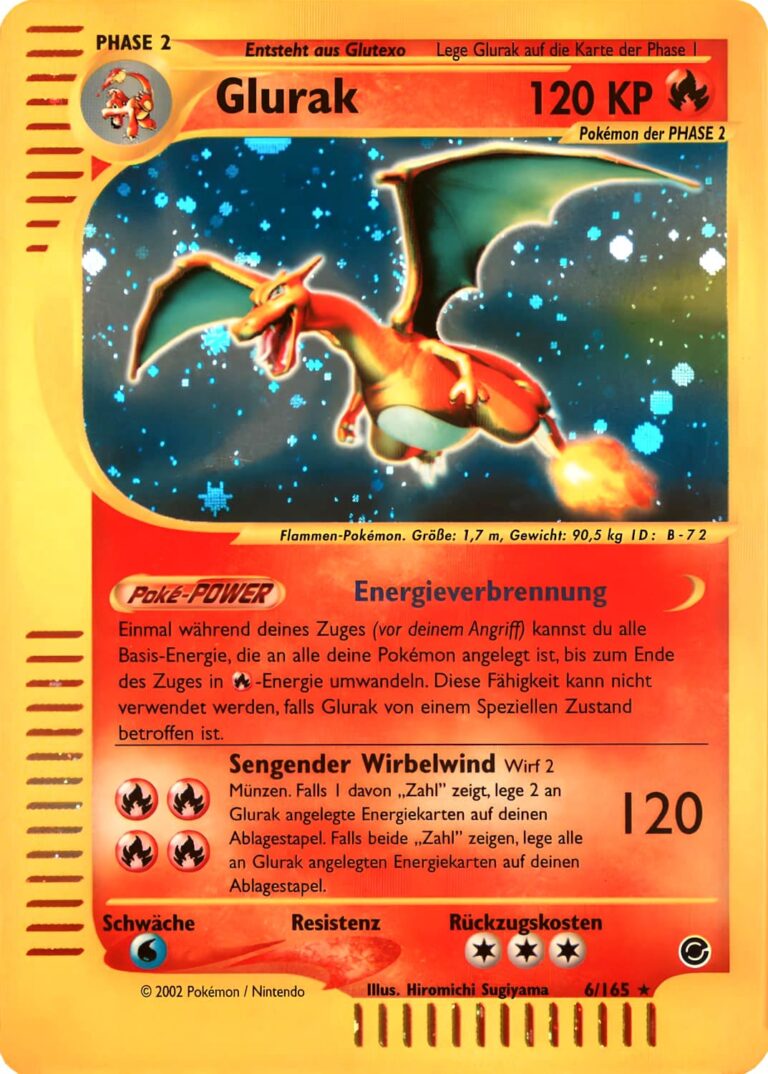 Glurak_6-165_Expedition-Basis-Set_Holo-Pokémon-Karte_Deutsch