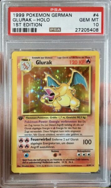 Glurak_Base-Basis-Set_1st-Edition_4-102_Pokémon-Karte_PSA-10
