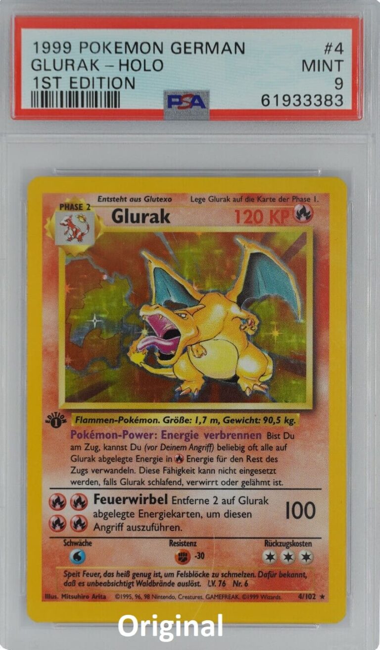 Glurak_Base-Basis-Set_1st-Edition_4-102_Pokémon-Karte_PSA-9-TCG