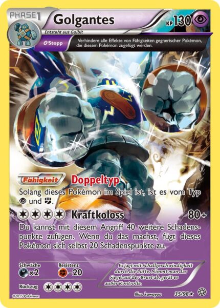 Golgantes-35-98-XY-Ewiger-Anfang-Pokémon-Karte-TCG-Sammelkartenspiel