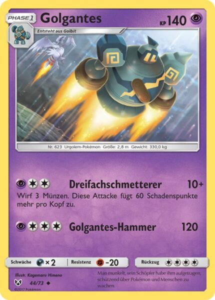 Golgantes-44-73-Schimmernde-Legenden-Pokémon-Karte-Deutsch-TCG-Sammelkartenspiel