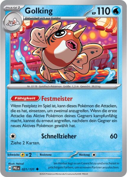 Golking-021-131-Prismatische-Entwicklungen-Pokémon-Karte-Deutsch-Karmesin-Purpur-TCG-Sammelkartenspiel