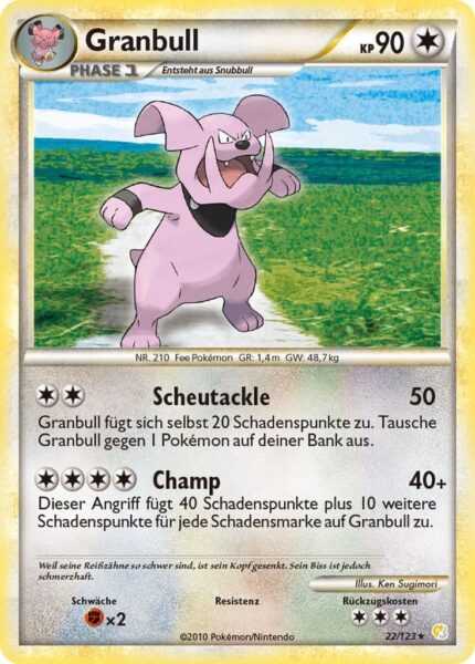 Granbull-22-123-Heartgold-Soulsilver-Pokémon-Karte-Deutsch