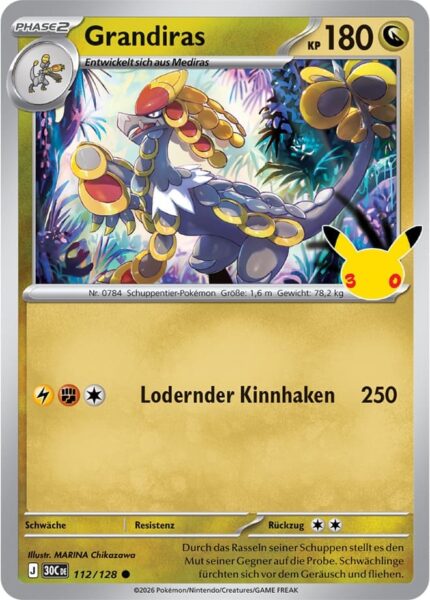 Grandiras-112-128-30C-30-Jahre-Jubiläum-30th-Celebration-Pokémon-Karte-Deutsch