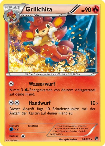 Grillchita-24-162-XY-TURBOstart-Pokémon-Karte-Deutsch