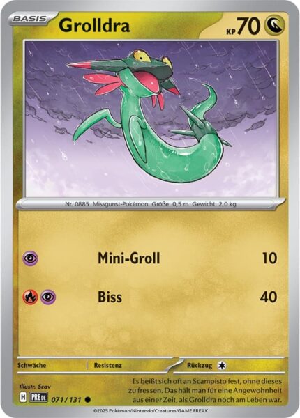 Grolldra-071-131-Prismatische-Entwicklungen-Pokémon-Karte-Deutsch-Karmesin-Purpur-TCG-Sammelkartenspiel