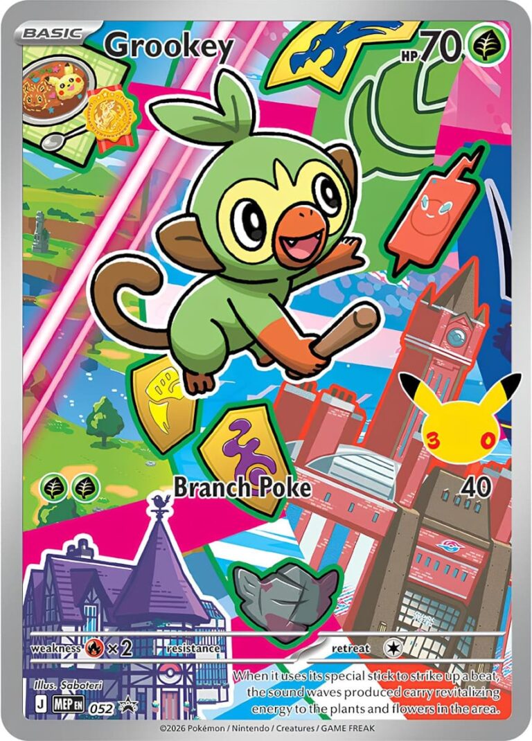 Grookey-Chimpep-MEP-052-First-Partner-30th-Anniversary-Promo-Pokémon-Karte-Englisch
