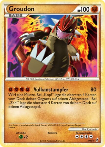 Groudon-6-95-Ruf-der-Legenden-Pokémon-Karte-Deutsch-TCG-Sammelkartenspiel