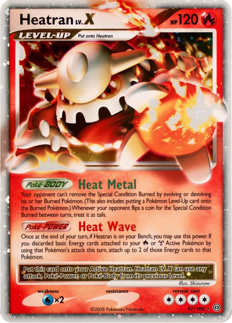 Heatran-LvX-97-100-Diamant-Perl-Sturmtief-Holo-Pokemon-Karte-TCG-2008-Sammelkartenspiel