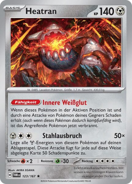 Heatran_123-167_TWM-DE_Maskerade-im-Zwielicht_Pokémon-Karte_Deutsch