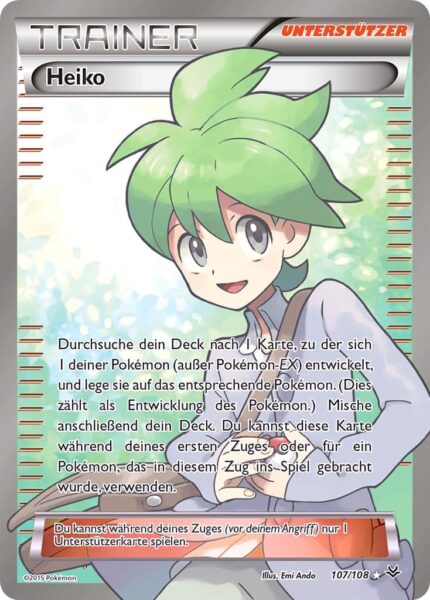 Heiko-107-108-XY-Drachenleuchten-Full-Art-Pokémon-Karte-Deutsch-TCG-Sammelkartenspiel