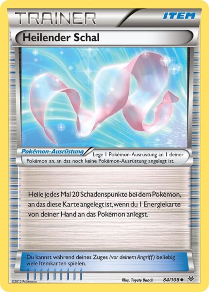 Heilender-Schal-84-108-XY-Drachenleuchten-Pokémon-Karte-Deutsch-TCG-Sammelkartenspiel