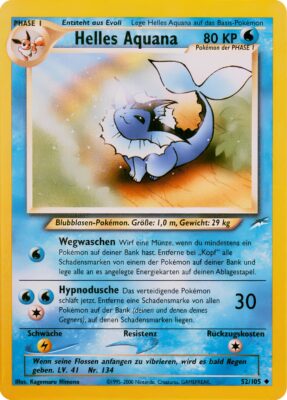 Helles-Aquana-52-105-Neo-Destiny-Pokemon-Karte-Deutsch