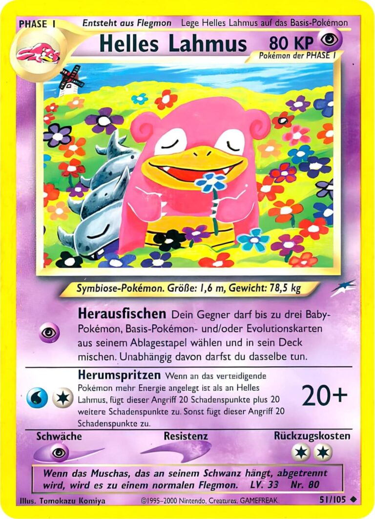 Helles-Lahmus-51-105-Neo-Destiny-Pokemon-Karte-Deutsch-TCG-Sammelkartenspiel