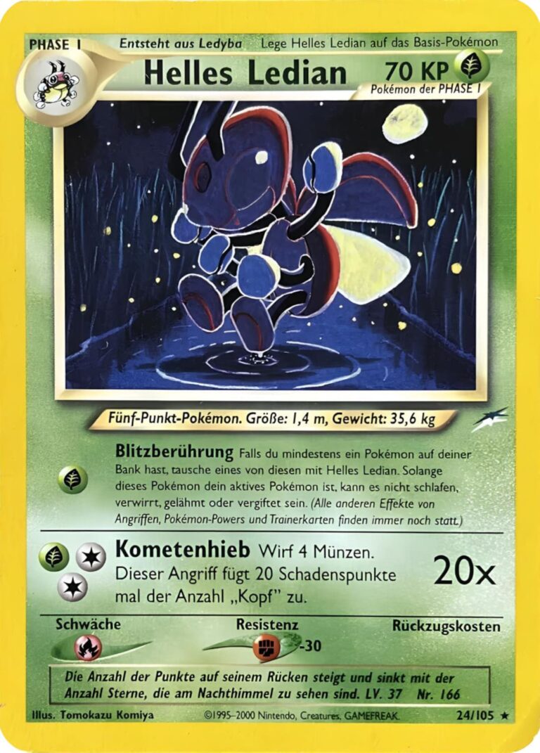 Helles-Ledian-24-105-Neo-Destiny-Pokemon-Karte-Deutsch