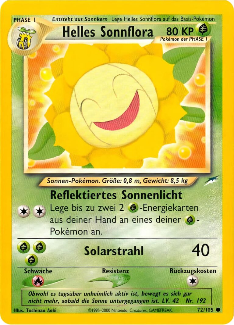 Helles-Sonnflora_72-105_Neo-Destiny_Pokemon-Karte_Deutsch