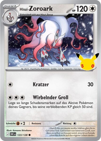 Hisui-Zoroark-123-128-30C-30-Jahre-Jubiläum-30th-Celebration-Pokémon-Karte-Deutsch
