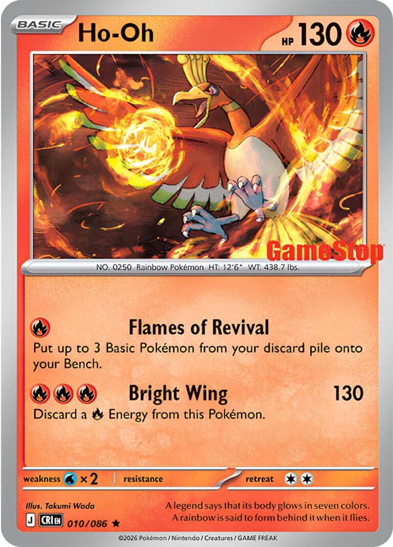 Ho-Oh-010-086-Chaos-Rising-GameStop-Store-Promo-Pokémon-Karte-Englisch