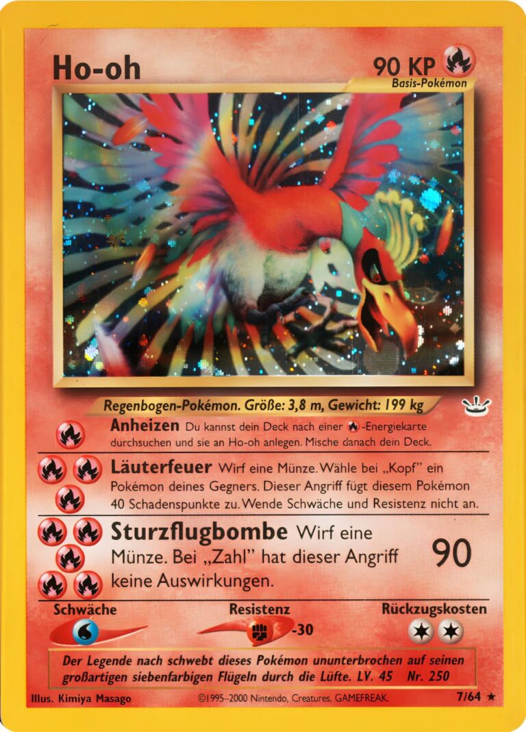 Ho-Oh-7-64-Neo-Revelation-Holo-Pokémon-Karte-Deutsch