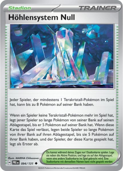 Höhlensystem-Null-094-131-Prismatische-Entwicklungen-Pokémon-Karte-Deutsch-Karmesin-Purpur-TCG-Sammelkartenspiel