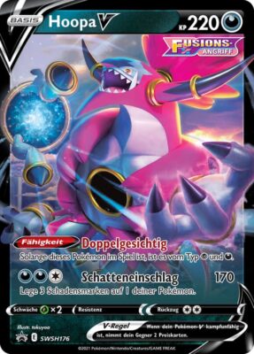 Hoopa-V-SWSH176-Große-XXL-Jumbo-Pokémon-Karte