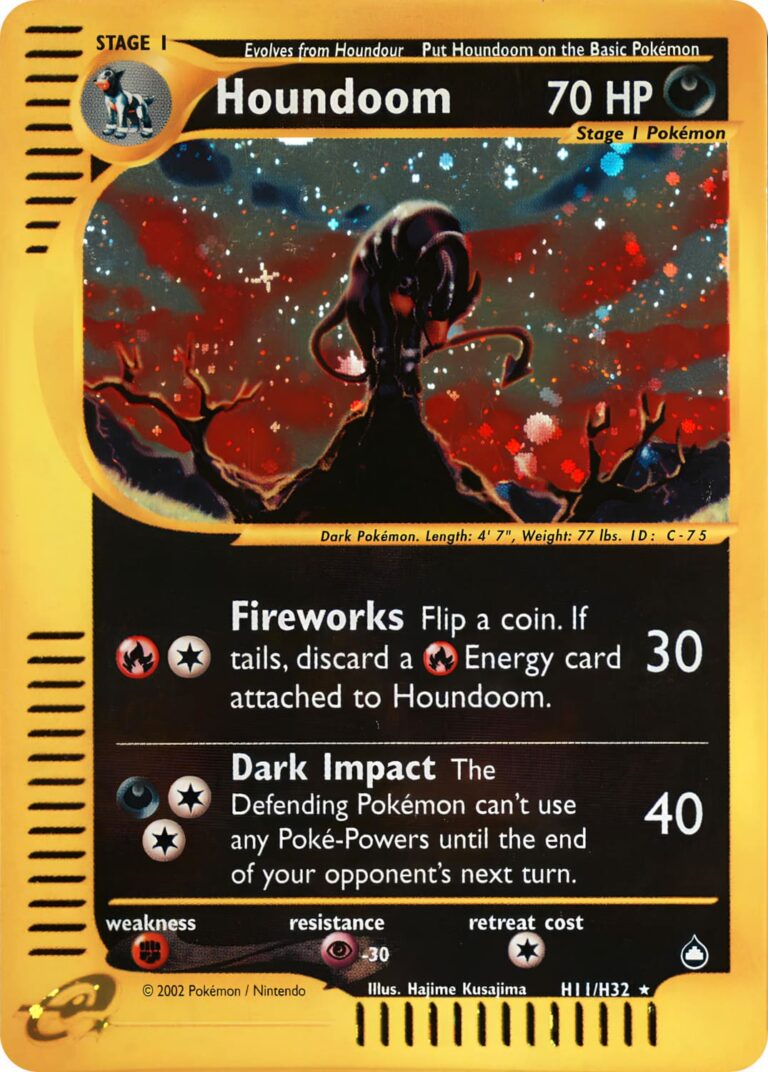 Houndoom-Hundemon-H11-H32-Aquapolis-Holo-Pokémon-Karte-Englisch-TCG-2003