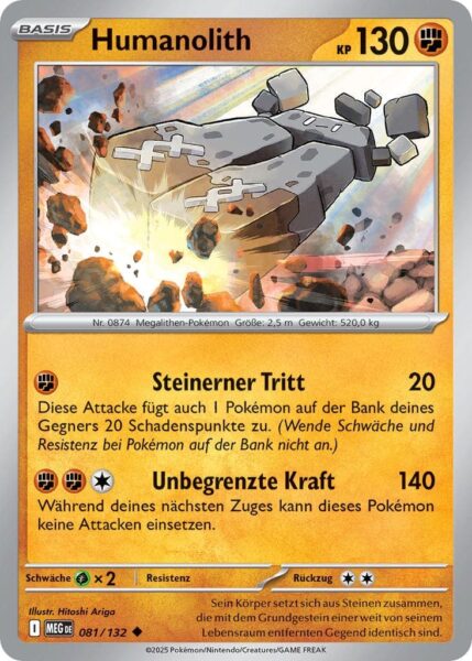 Humanolith-081-132-MEG-DE-Mega-Entwicklung-Pokémon-Karte-Deutsch