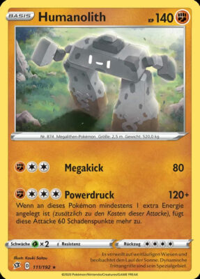 Humanolith-111-Clash-der-Rebellen-Pokémon-Karte