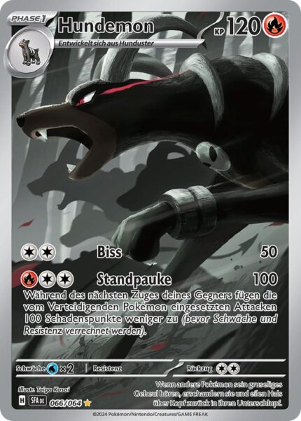 Hundemon-066-064-SFA-DE-Karmesin-Purpur-Nebel-der-Sagen-Illustration-Rare-Pokémon-Karte