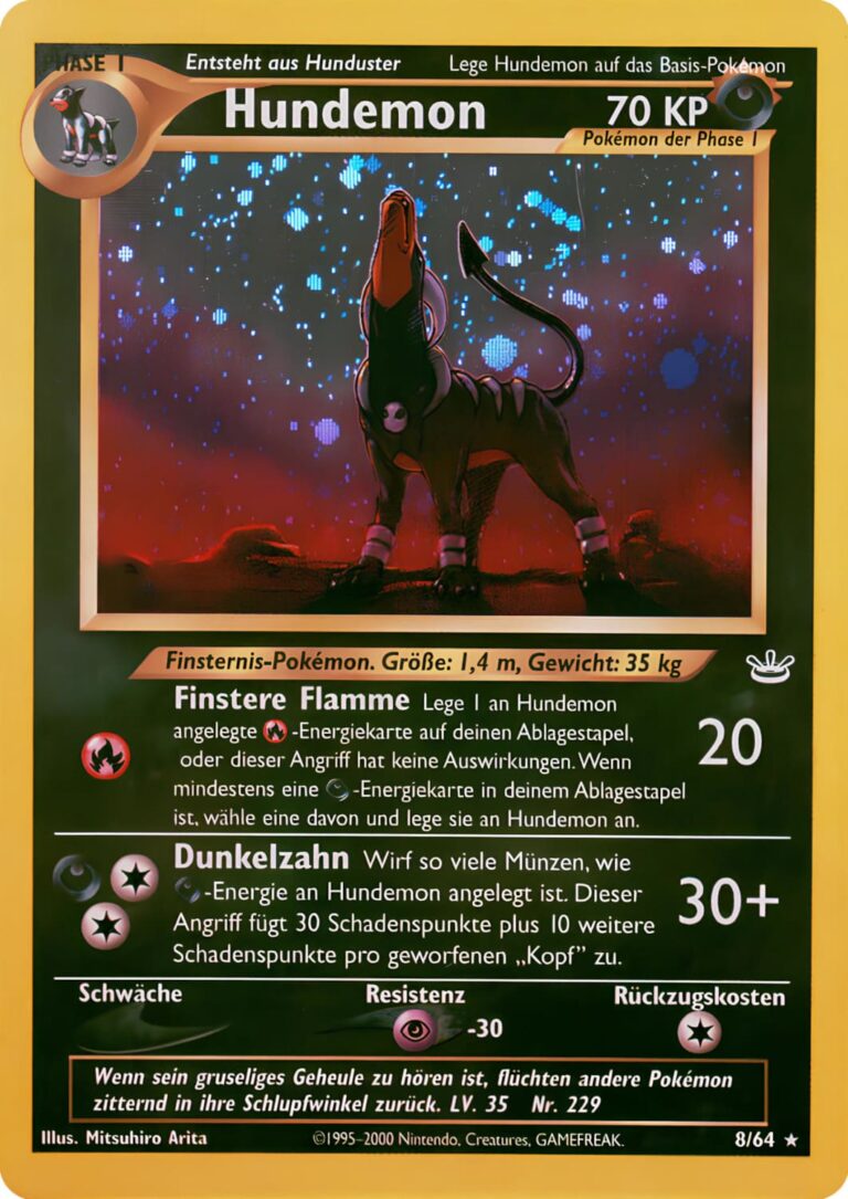 Hundemon-8-64-Neo-Revelation-Holo-Pokémon-Karte-Deutsch