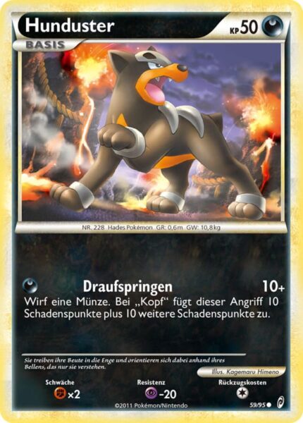 Hunduster-59-95-Ruf-der-Legenden-Pokémon-Karte-Deutsch-TCG-Sammelkartenspiel