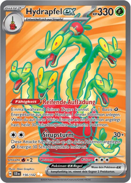 Hydrapfel-ex-156-142-Karmesin-Purpur-Stellarkrone-Full-Art-Pokémon-Karte-Deutsch-TCG-Sammelkartenspiel-2024