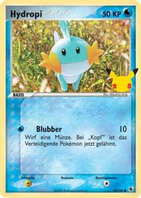 Hydropi-59-109-Große-XXL-Jumbo-Pokémon-Karte-Erste-Partner-25-Jahre-Celebrations