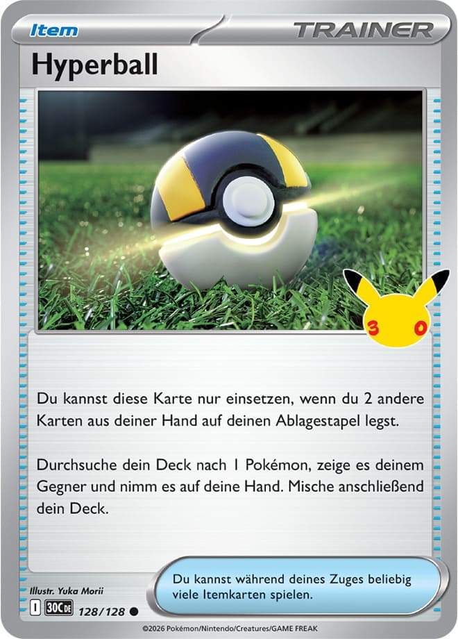 Hyperball-128-128-30C-30-Jahre-Jubiläum-30th-Celebration-Pokémon-Karte-Deutsch