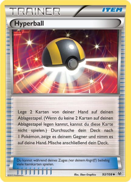 Hyperball-93-108-XY-Drachenleuchten-Pokémon-Karte-Deutsch-TCG-Sammelkartenspiel